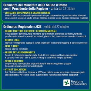 riassunto ordinanza Lombardia n.623